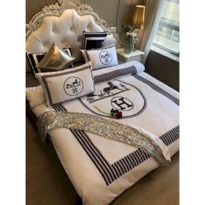 Hermes White Bedding Set