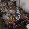 Horror Movie Character Faces Quilt Bedding Set