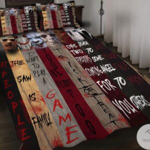 Horror Movie Quotes Eat People The Saw Is Family Bedding Set