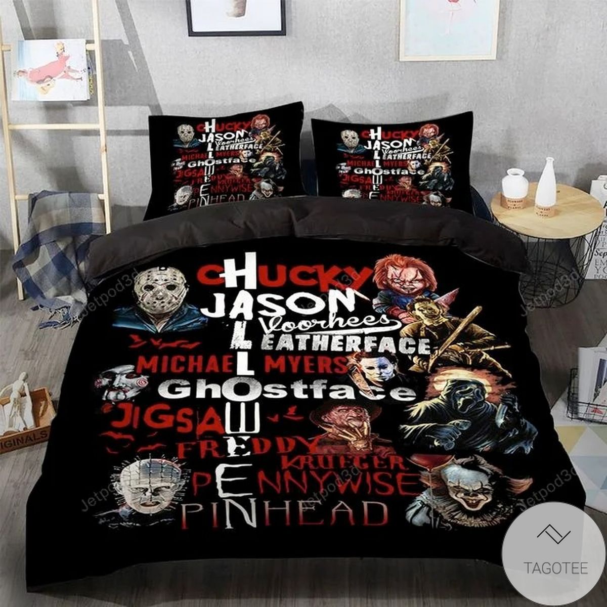 Horror Movies Characters Halloween Bedding Set Horror Movies Characters Halloween Bedding Set