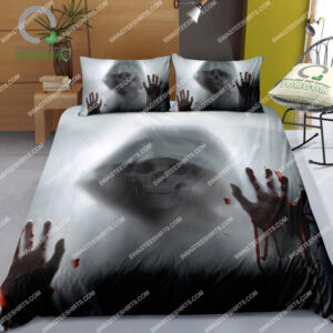 Horror Skull And Halloween Night Full Printing Bedding Set