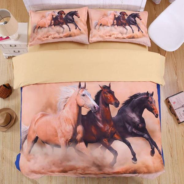 Horse Duvet Cover and Pillowcase Set Bedding Set 590 Horse Duvet Cover and Pillowcase Set Bedding Set 590