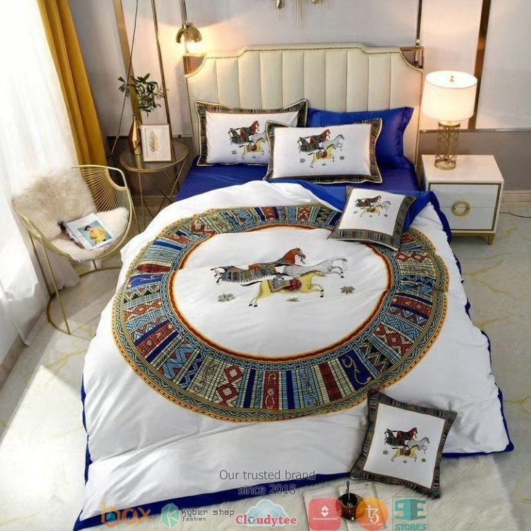 Horse-Native-American-Cricle-Pattern-Quilt-Bedding-Set-1