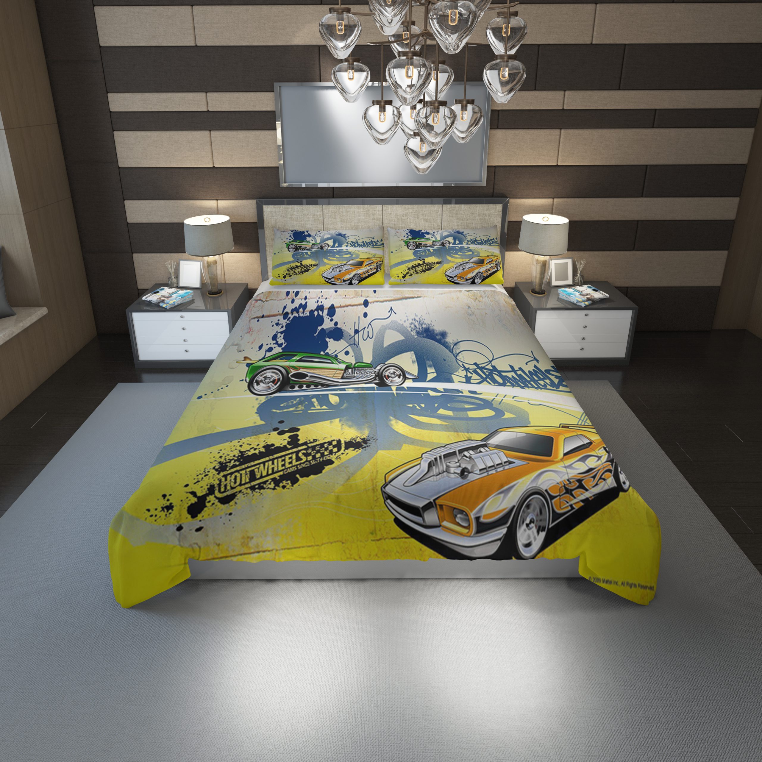 Hot Wheels 24 Duvet Cover and Pillowcase Set Bedding Set Hot Wheels 24 Duvet Cover and Pillowcase Set Bedding Set