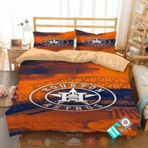 Houston Astros Mlb Orange Bedding Set