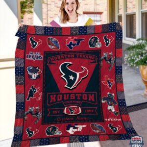 Houston Texans Nfl Logo History Personalized Bedding Set