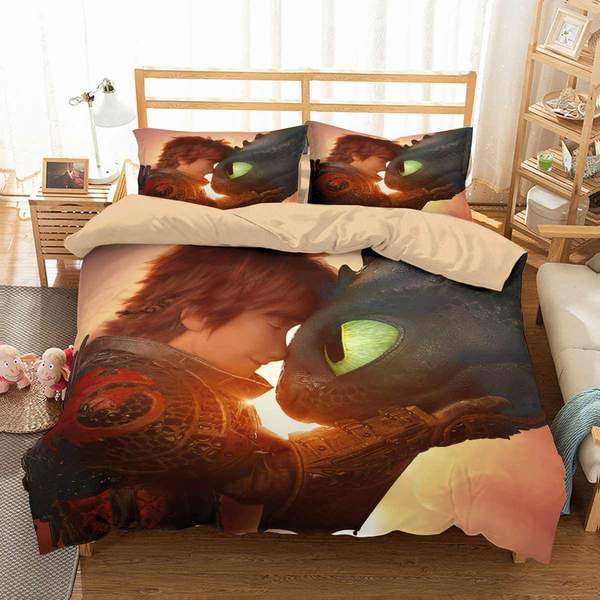 How To Train Your Dragon 3 2 Duvet Cover and Pillowcase Set Bedding Set 457 How To Train Your Dragon 3 2 Duvet Cover and Pillowcase Set Bedding Set 457