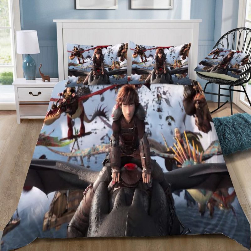 How To Train Your Dragon 3 Duvet Cover and Pillowcase Set Bedding Set 316 How To Train Your Dragon 3 Duvet Cover and Pillowcase Set Bedding Set 316