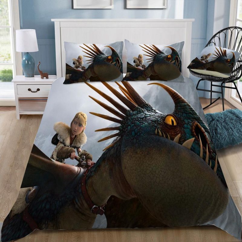 How To Train Your Dragon 3 Duvet Cover and Pillowcase Set Bedding Set 334 How To Train Your Dragon 3 Duvet Cover and Pillowcase Set Bedding Set 334