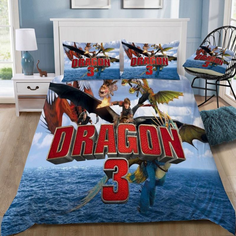 How To Train Your Dragon 3 Duvet Cover and Pillowcase Set Bedding Set 347 How To Train Your Dragon 3 Duvet Cover and Pillowcase Set Bedding Set 347