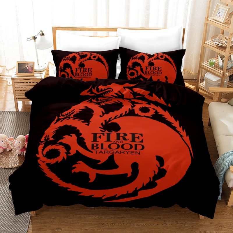 Ice And Fire Duvet Cover and Pillowcase Set Bedding Set Ice And Fire Duvet Cover and Pillowcase Set Bedding Set