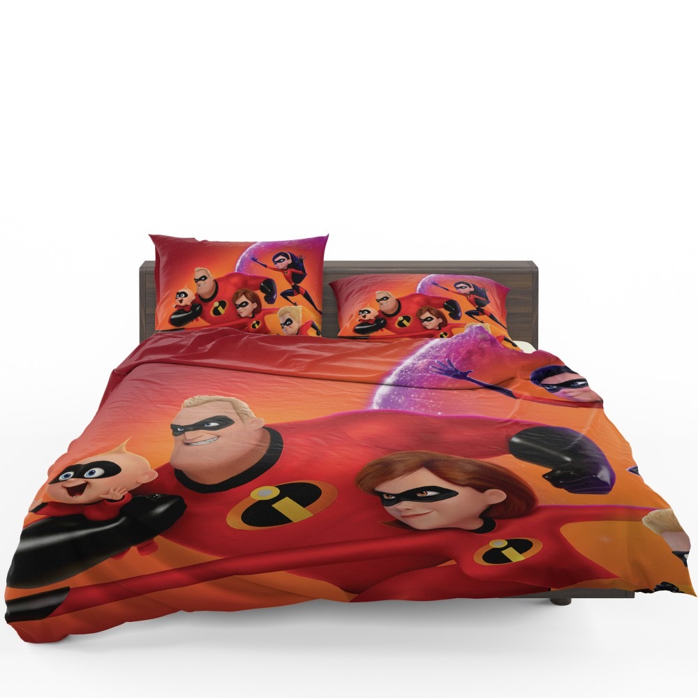 Incredibles 2 Movie Dash Parr Elastigirl Jack-Jack Parr Mr Incredible Bedding Set Incredibles 2 Movie Dash Parr Elastigirl Jack-Jack Parr Mr Incredible Bedding Set