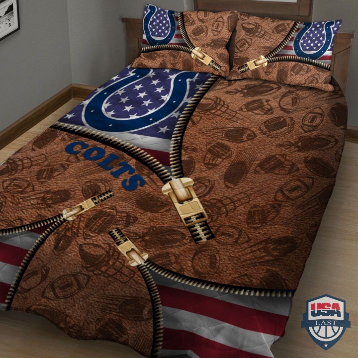 Indianapolis-Colts-Nfl-American-Flag-Leather-Pattern-Bedding-Set-1