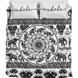 Inhale Exhale Duver Duvet Cover and Pillowcase Set Bedding Set 880
