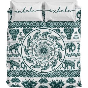 Inhale Exhale Duver Duvet Cover and Pillowcase Set Bedding Set 898