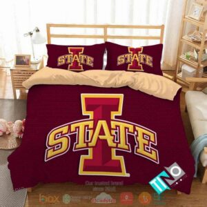 Iowa State Cyclones Ncaa Logo Red Bedding Set