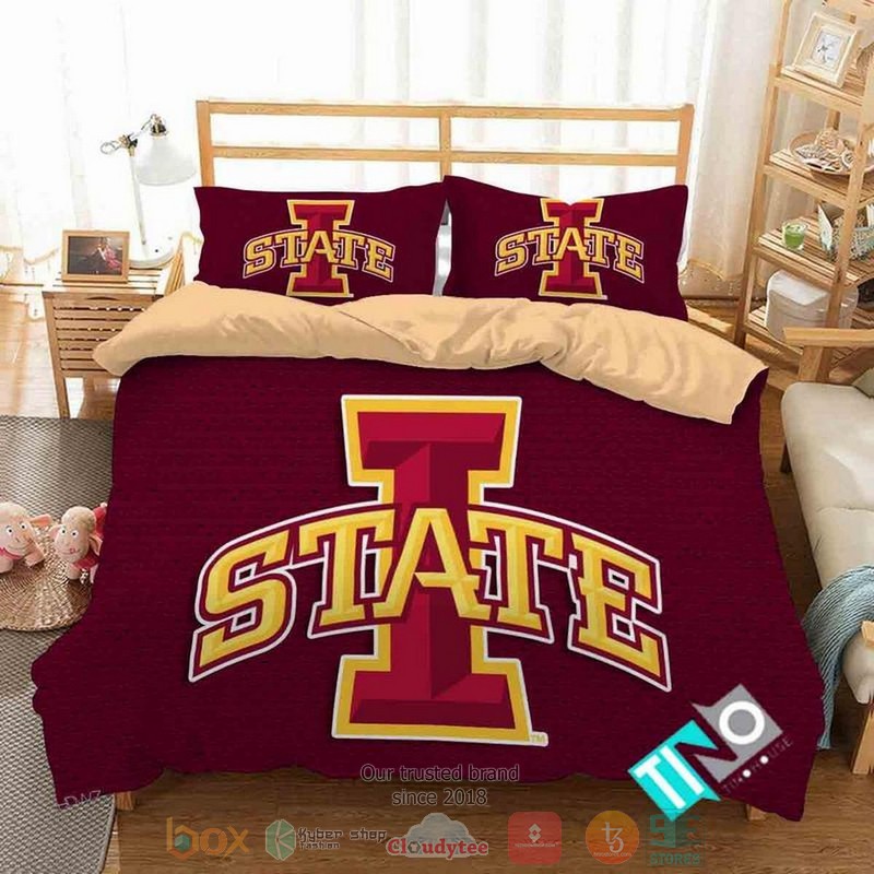 Iowa State Cyclones Ncaa Logo Red Bedding Set Iowa State Cyclones Ncaa Logo Red Bedding Set