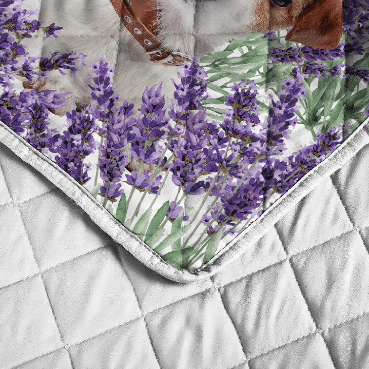 Jack Russell Lavender Quilt Bedding Set Jack Russell Lavender Quilt Bedding Set