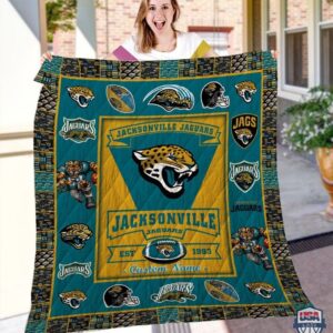Jacksonville Jaguars Nfl Logo History Personalized Bedding Set