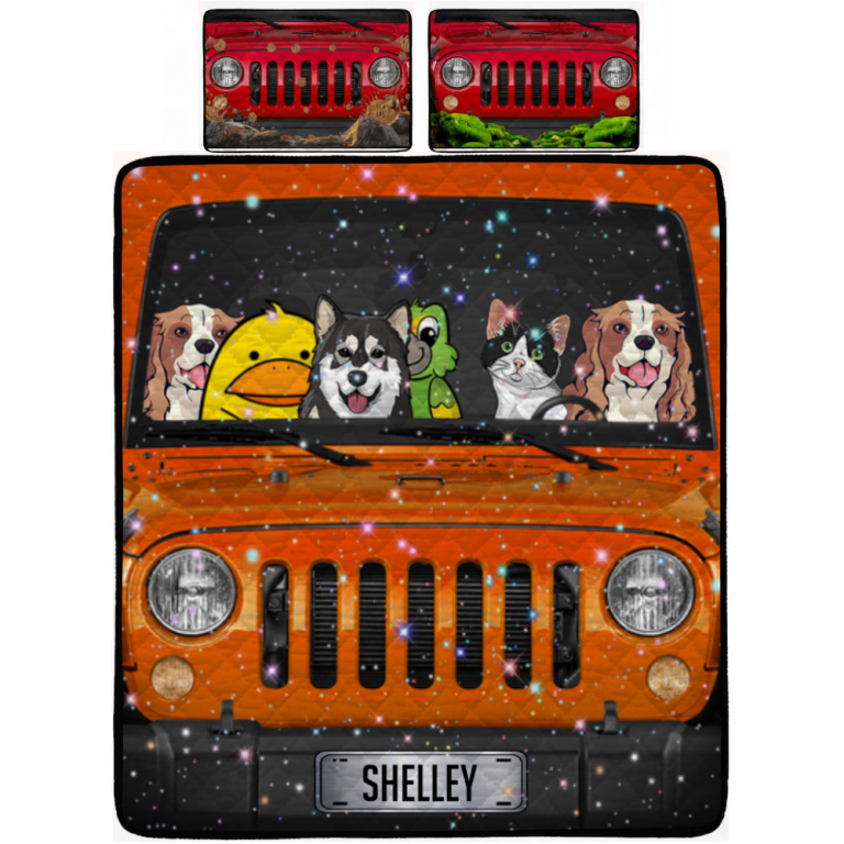 Jeep-Wrangler-Pet-Dog-Cat-Parrot-Rabbit-Personalized-Bedding-Set-1-1