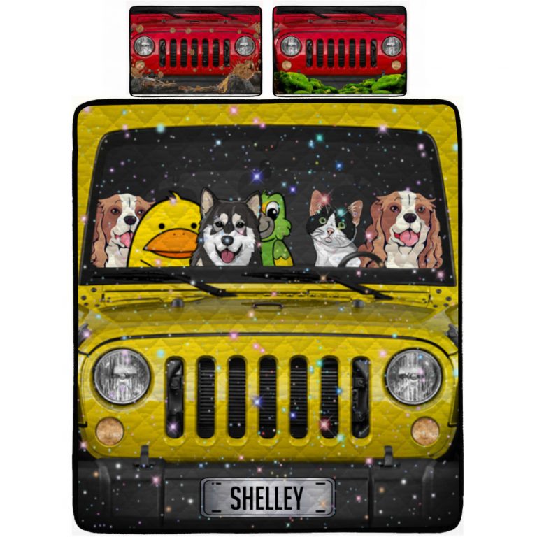 Jeep-Wrangler-Pet-Dog-Cat-Parrot-Rabbit-Personalized-Bedding-Set-2-1