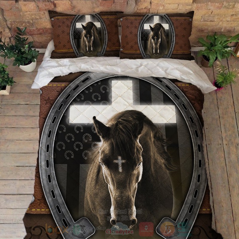 Jesus And Black Horse Bedding Set Jesus And Black Horse Bedding Set