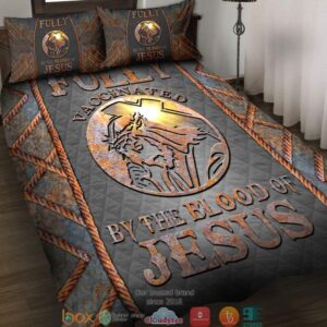 Jesus Fully Vaccinated By The Blood Of Jesus Bedding Set