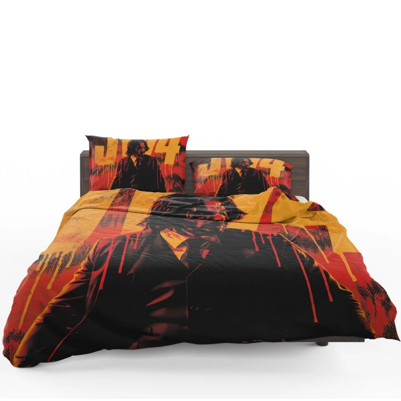 John Wick Chapter 4 Movie Keanu Reeves Bedding Set John Wick Chapter 4 Movie Keanu Reeves Bedding Set