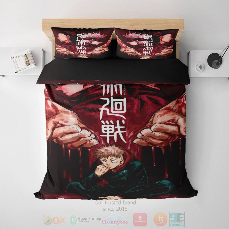Jujutsu Kaisen Cover Embossed Anime Bedding Set Jujutsu Kaisen Cover Embossed Anime Bedding Set