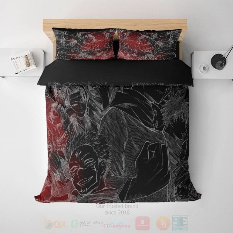 Jujutsu-Kaisen-Dark-Premium-Sketch-Brushed-Cast-Bedding-Set-1