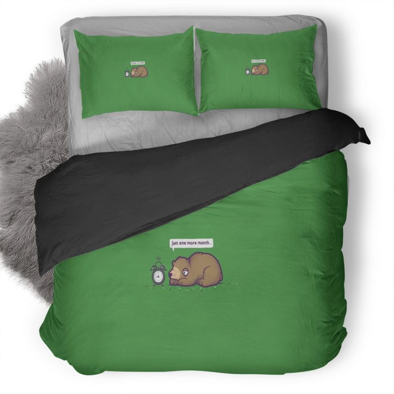 Just One More Month Minimalism Duvet Cover and Pillowcase Set Bedding Set Just One More Month Minimalism Duvet Cover and Pillowcase Set Bedding Set