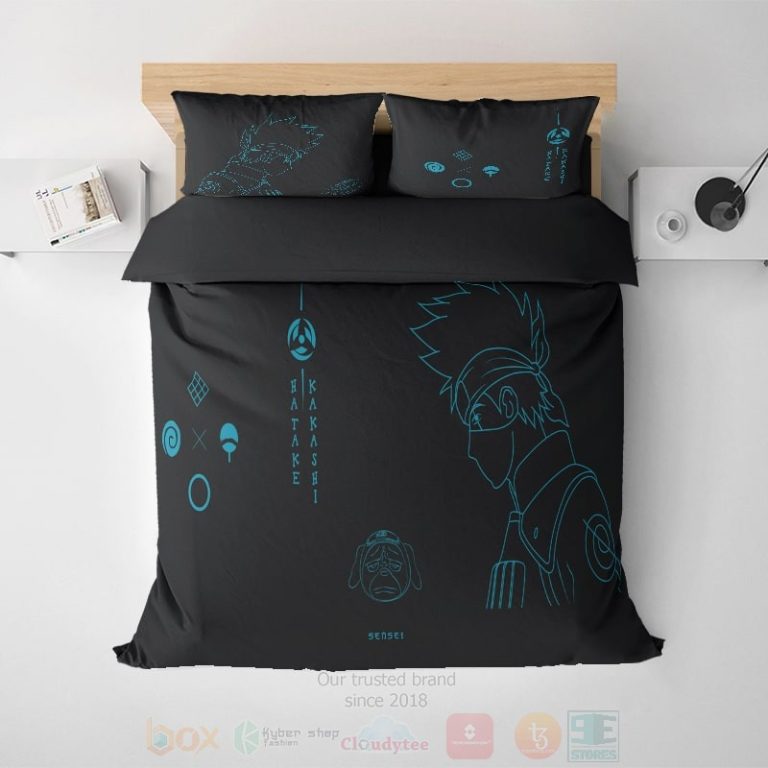 Kakashi-Sketch-Brushed-Comforter-Bedding-Set-1
