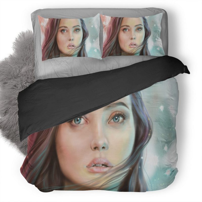 Katherine Langford Digital Portrait Ns Duvet Cover and Pillowcase Set Bedding Set Katherine Langford Digital Portrait Ns Duvet Cover and Pillowcase Set Bedding Set