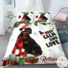 Keep Calm And Love Rottweiler Christmas Bedding Set