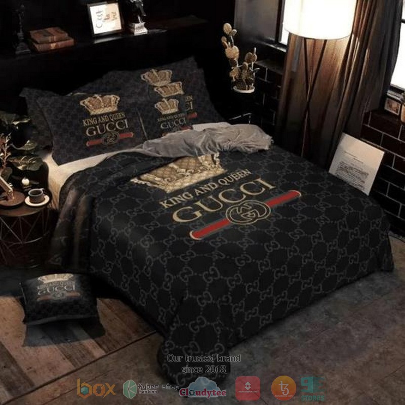 King And Queen Gucci Black Bedding Set King And Queen Gucci Black Bedding Set