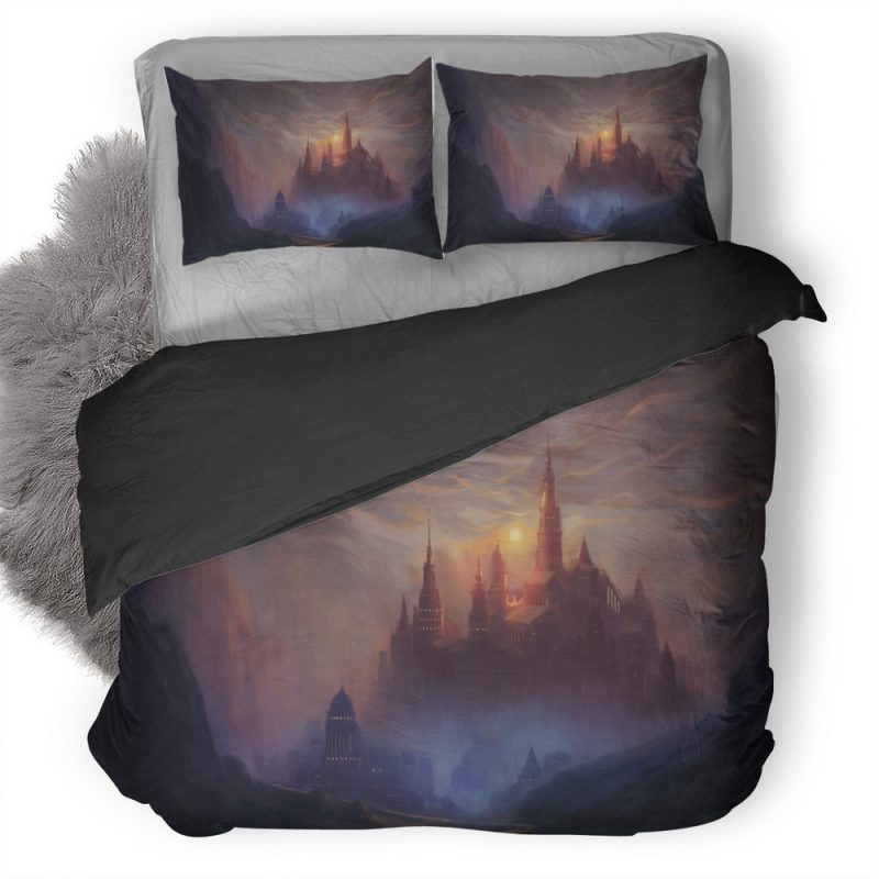 Kings Castle Painting Vs Duvet Cover and Pillowcase Set Bedding Set Kings Castle Painting Vs Duvet Cover and Pillowcase Set Bedding Set