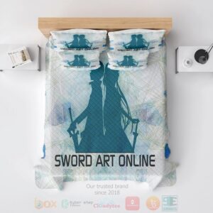 Kirito Yuuki Paint Splatter Threads Sword Art Online Bedding Set
