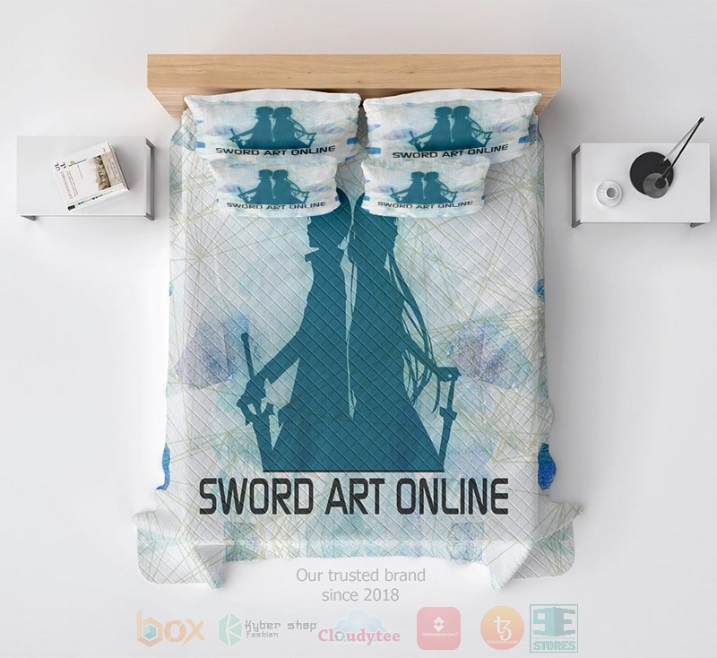 Kirito Yuuki Paint Splatter Threads Sword Art Online Bedding Set Kirito Yuuki Paint Splatter Threads Sword Art Online Bedding Set