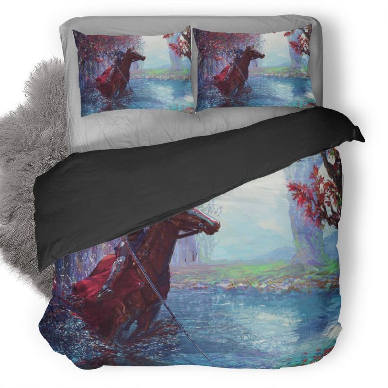 Knight On Horse With Sword Yt Duvet Cover and Pillowcase Set Bedding Set Knight On Horse With Sword Yt Duvet Cover and Pillowcase Set Bedding Set