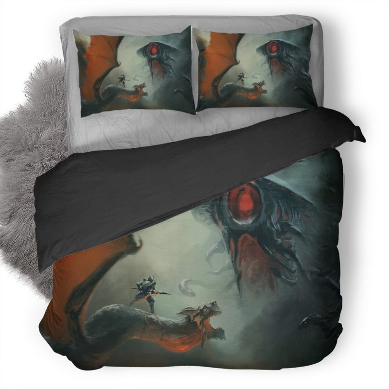 Knight Vs Alien 1R Duvet Cover and Pillowcase Set Bedding Set Knight Vs Alien 1R Duvet Cover and Pillowcase Set Bedding Set