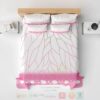 Kocho Shinobu Classic Pink Butterfly Pattern Demon Slayer Kimetsu No Yaiba Bedding Set