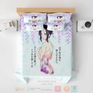 Kochou Shinobu Floral Exotic Art Demon Slayer Kimetsu No Yaiba Bedding Set