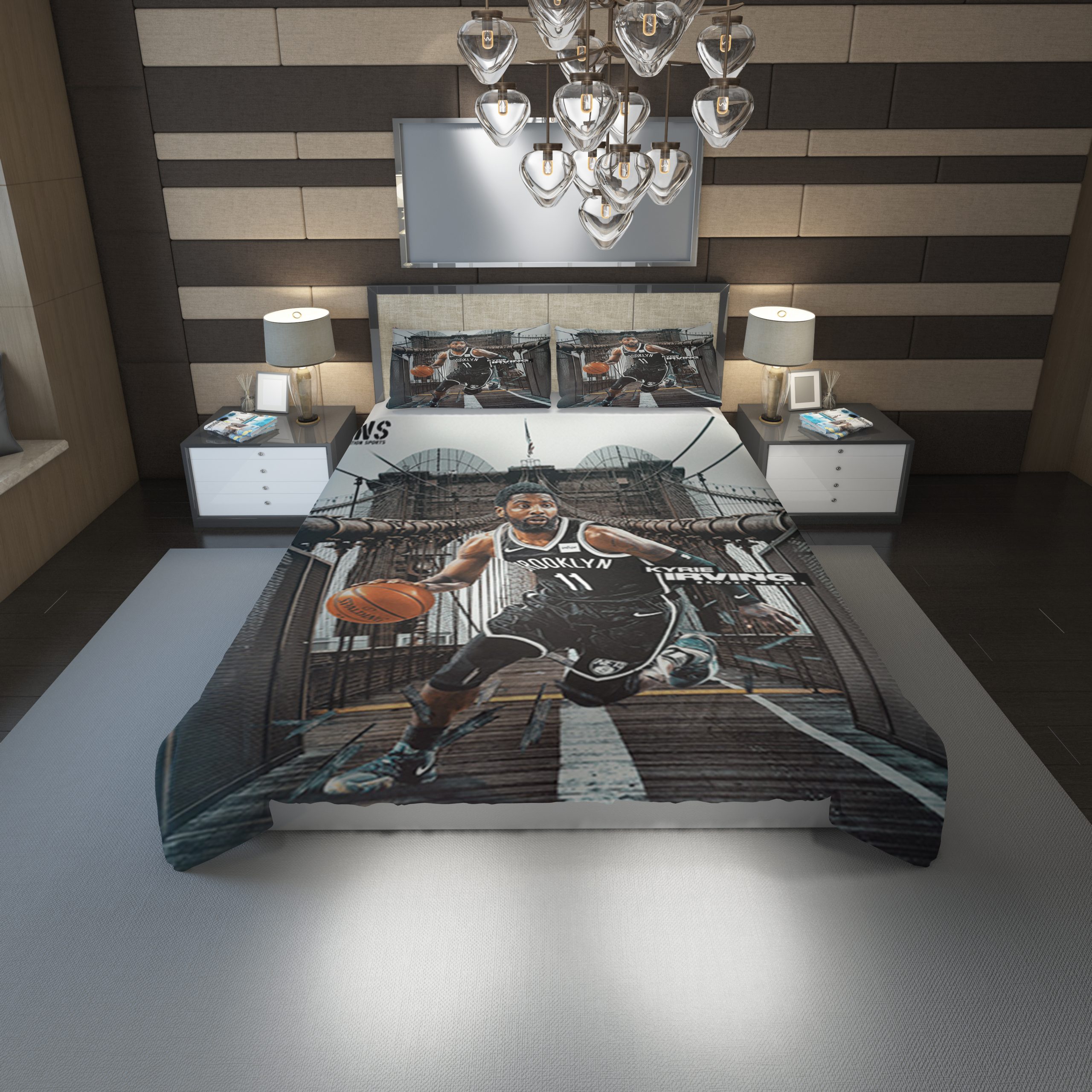 Kyrie Irving Brooklyn Nets Duvet Cover and Pillowcase Set Bedding Set 1221 Kyrie Irving Brooklyn Nets Duvet Cover and Pillowcase Set Bedding Set 1221