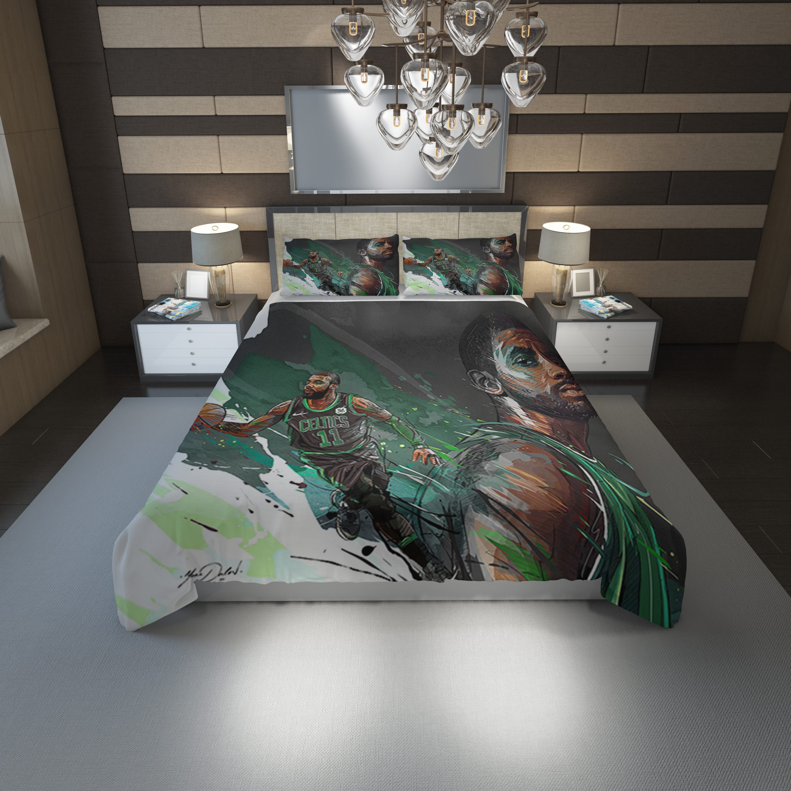 Kyrie Irving Celtics Duvet Cover and Pillowcase Set Bedding Set 1201 Kyrie Irving Celtics Duvet Cover and Pillowcase Set Bedding Set 1201