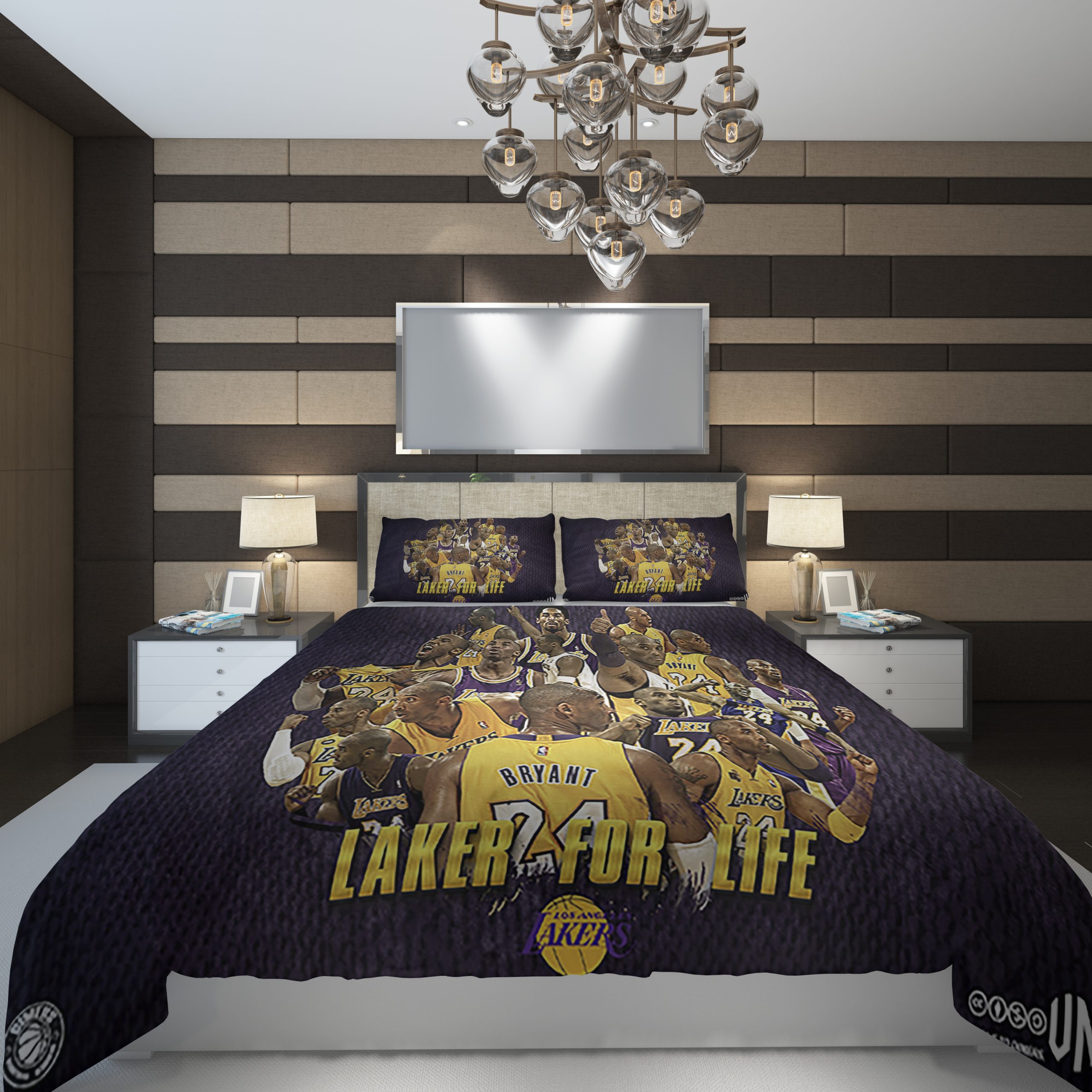 LAKER FOR LIFE NBA Basketball ize Duvet Cover and Pillowcase Set Bedding Set LAKER FOR LIFE NBA Basketball ize Duvet Cover and Pillowcase Set Bedding Set
