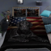 Labrador American Flag Bedding Set