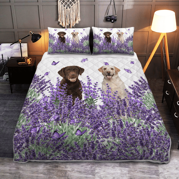 Labrador-Lavender-Quilt-Bedding-Set-1