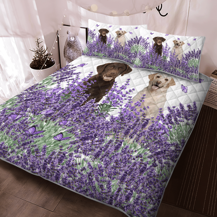 Labrador-Lavender-Quilt-Bedding-Set-2