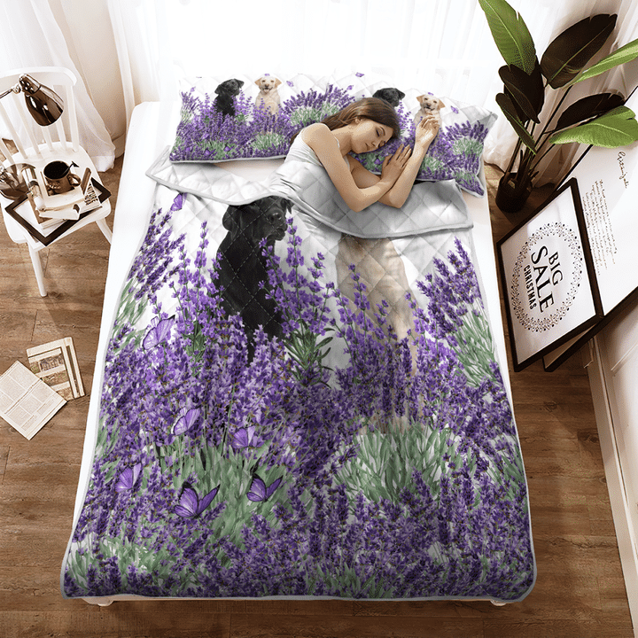 Labrador Lavender Quilt Bedding Set- Limited Edition Labrador Lavender Quilt Bedding Set- Limited Edition