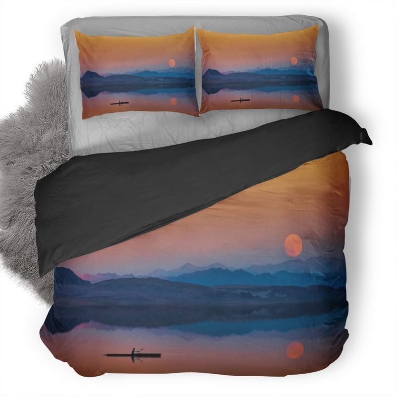 Lake Boat Man Sun T9 Duvet Cover and Pillowcase Set Bedding Set Lake Boat Man Sun T9 Duvet Cover and Pillowcase Set Bedding Set